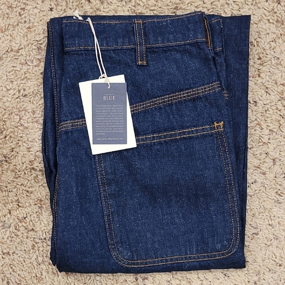 NWT THE GREAT Miner Jeans 27 Cotton Hemp Relaxed Fit - Picture 4 of 7